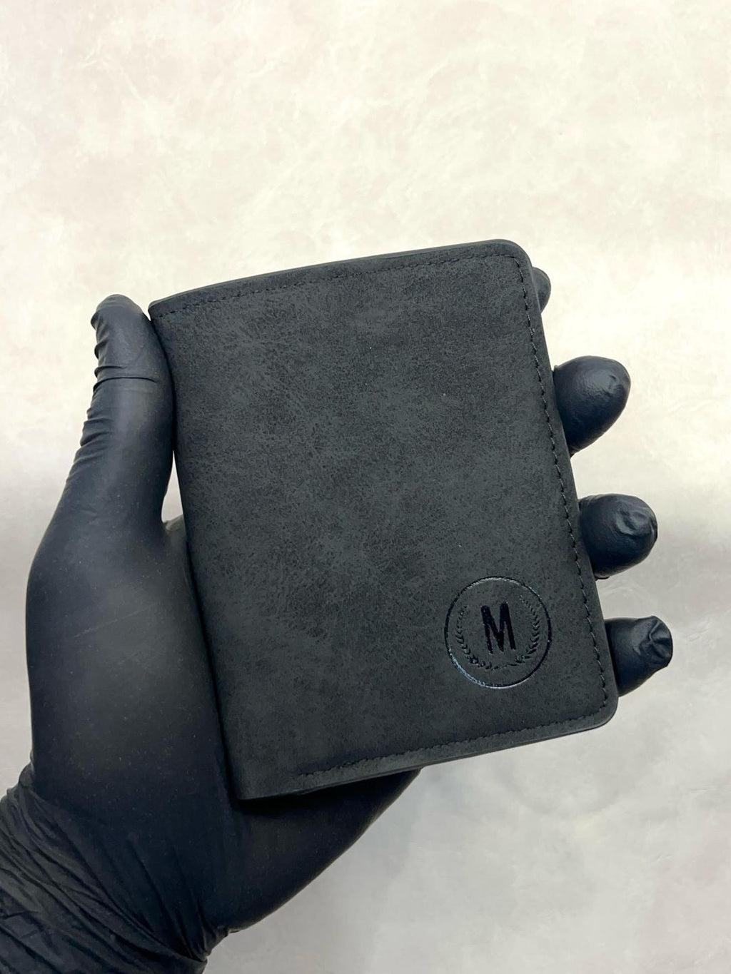 Premium Leather Wallet with Monogrammed 'M' Design