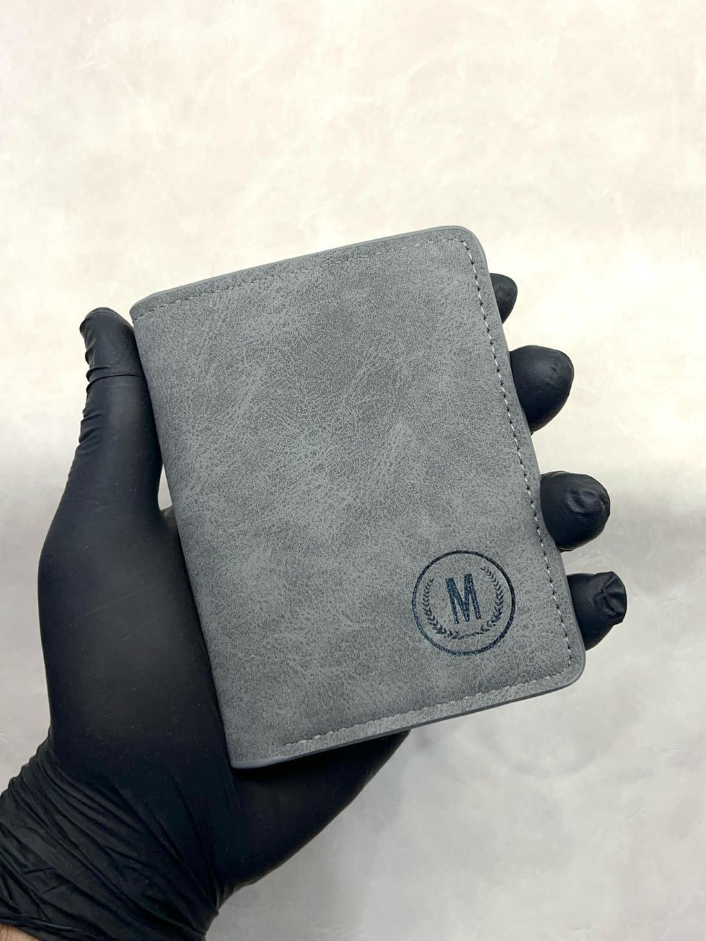 Premium Leather Wallet with Monogrammed 'M' Design