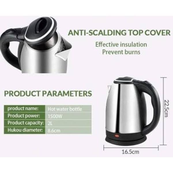 Electric Kettle Stainless Steel Fast Boil Silver
