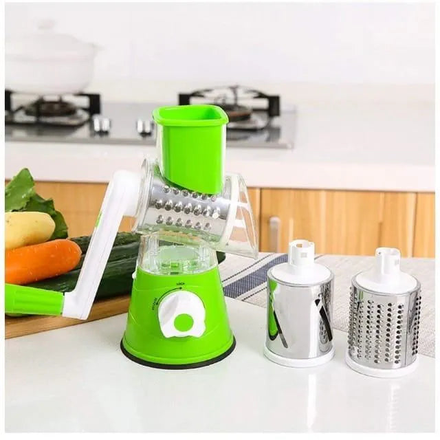 Green Vegetable Grater Cutter with Stainless Steel Blades