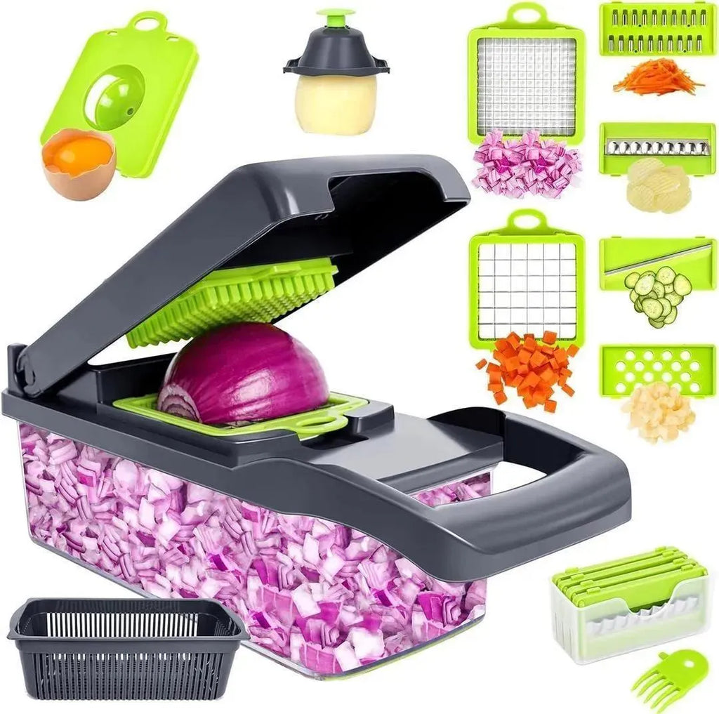 16-in-1 Vegetable Cutter ABS Plastic Multi-Use Kitchen Tool