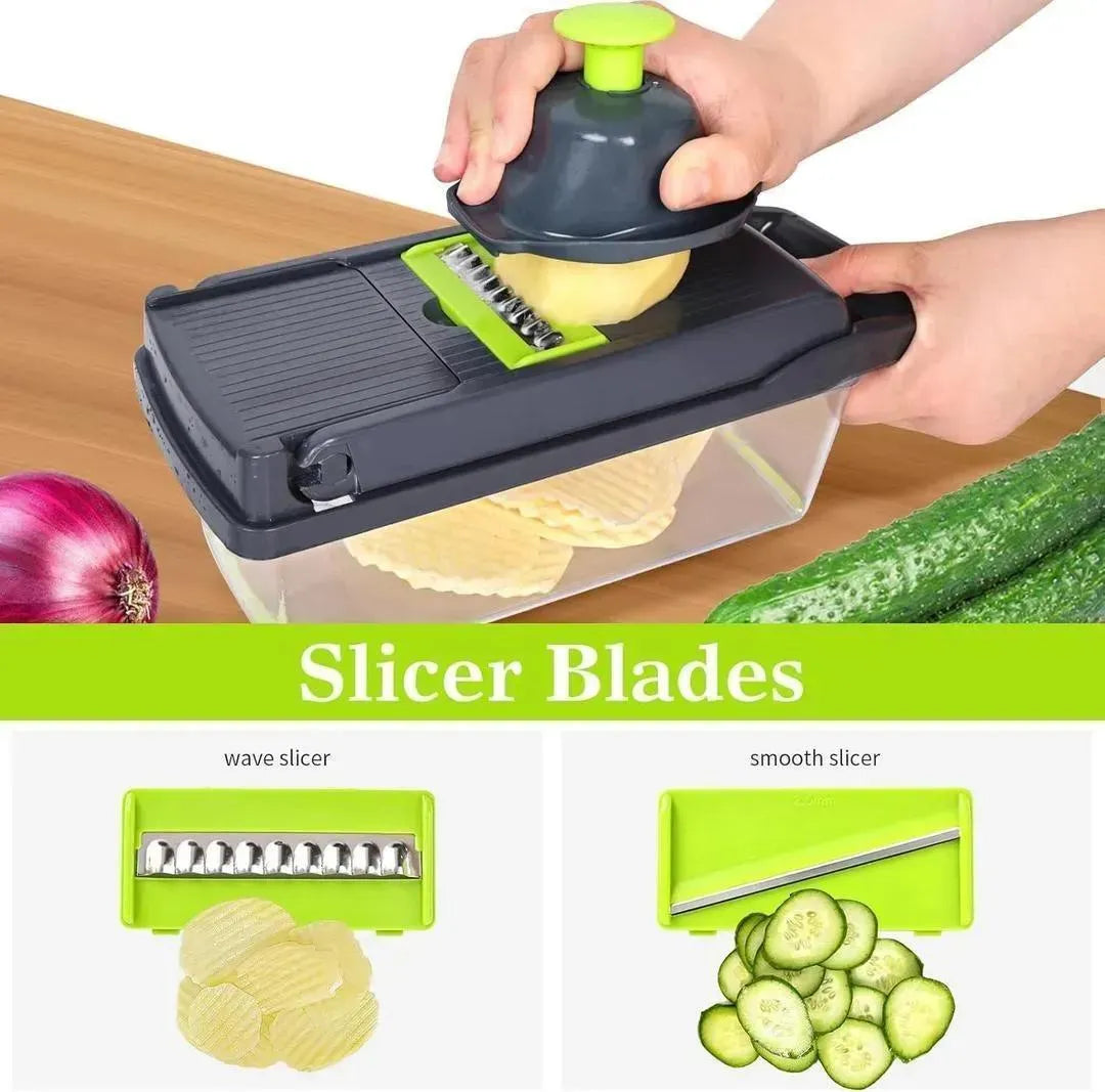 16-in-1 Vegetable Cutter ABS Plastic Multi-Use Kitchen Tool