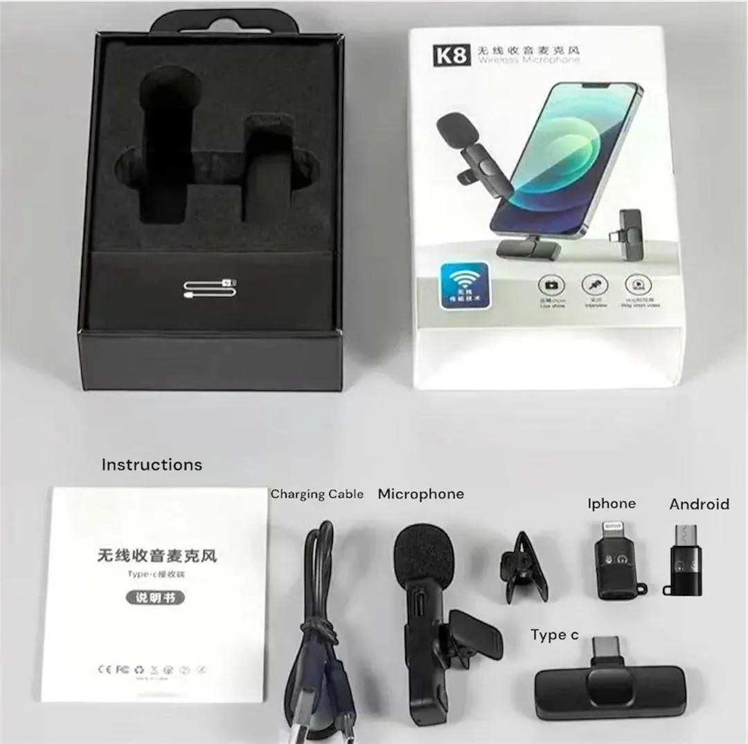 K8 Wireless 3-in-1 Microphone with Noise Reduction