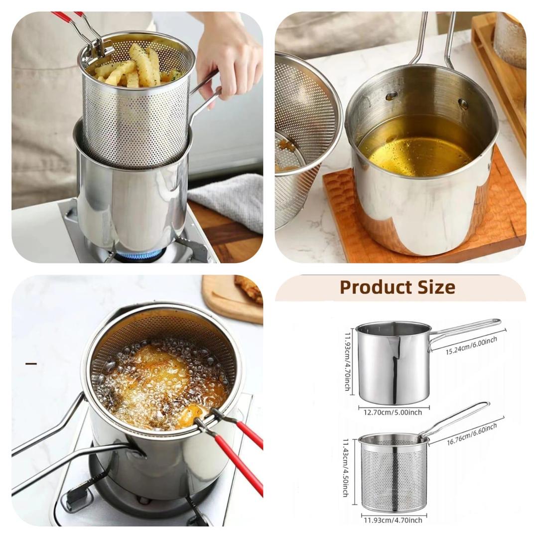 French Fry Basket Holder 304 Stainless Steel 1200ML
