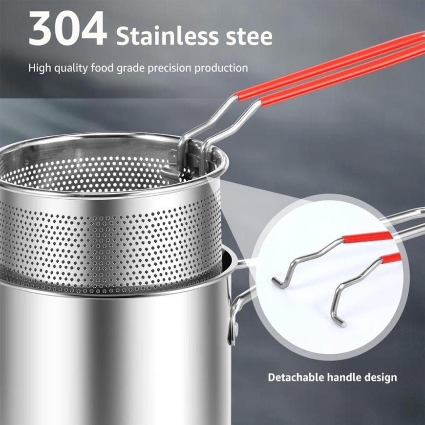 French Fry Basket Holder 304 Stainless Steel 1200ML