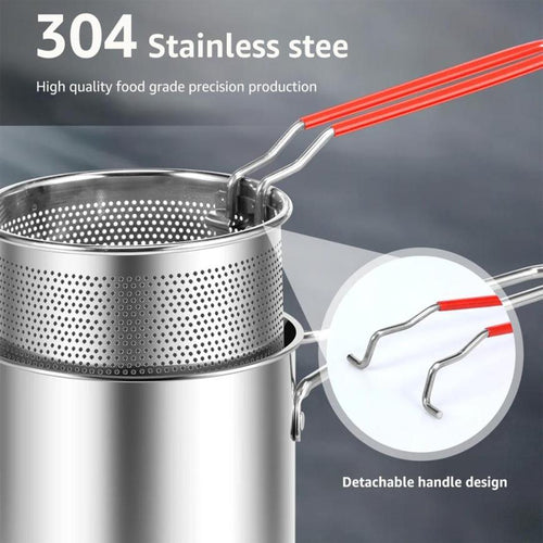 French Fry Basket Holder 304 Stainless Steel 1200ML