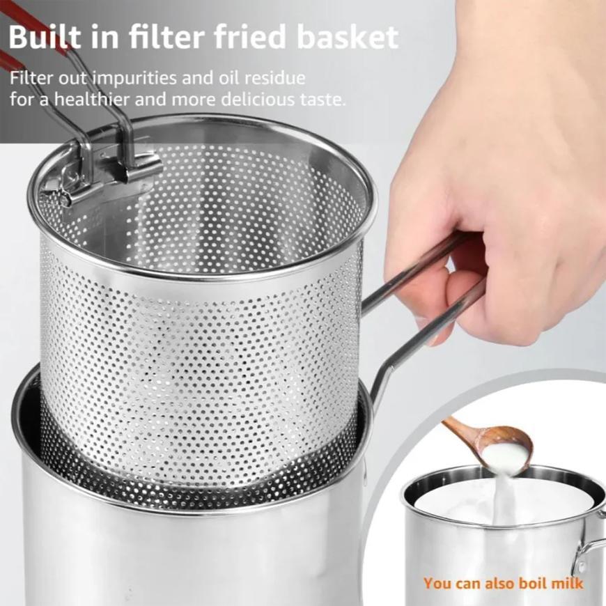 French Fry Basket Holder 304 Stainless Steel 1200ML