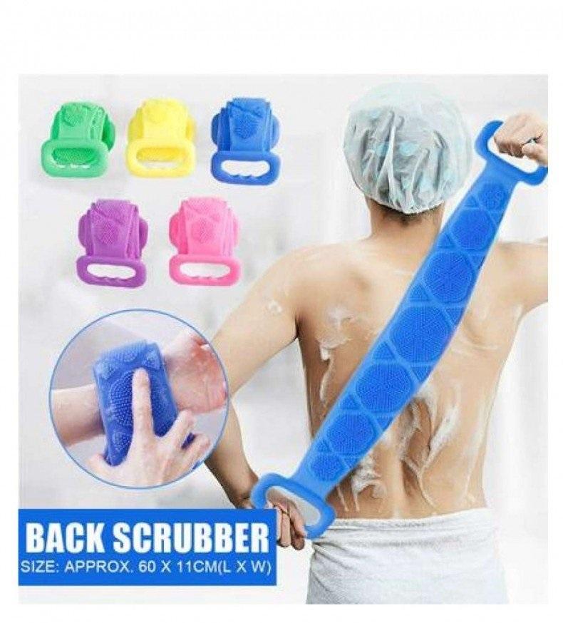 Silicone Body Scrubber Blue Double Sided Exfoliator