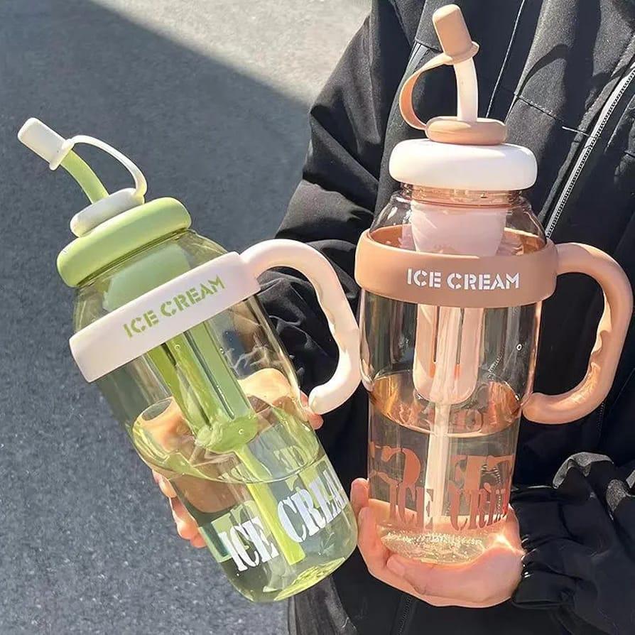 Insulated Water Bottle Pink Black ABS Plastic