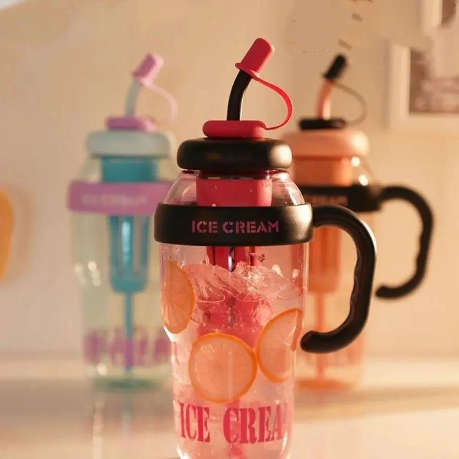 Insulated Water Bottle Pink Black ABS Plastic