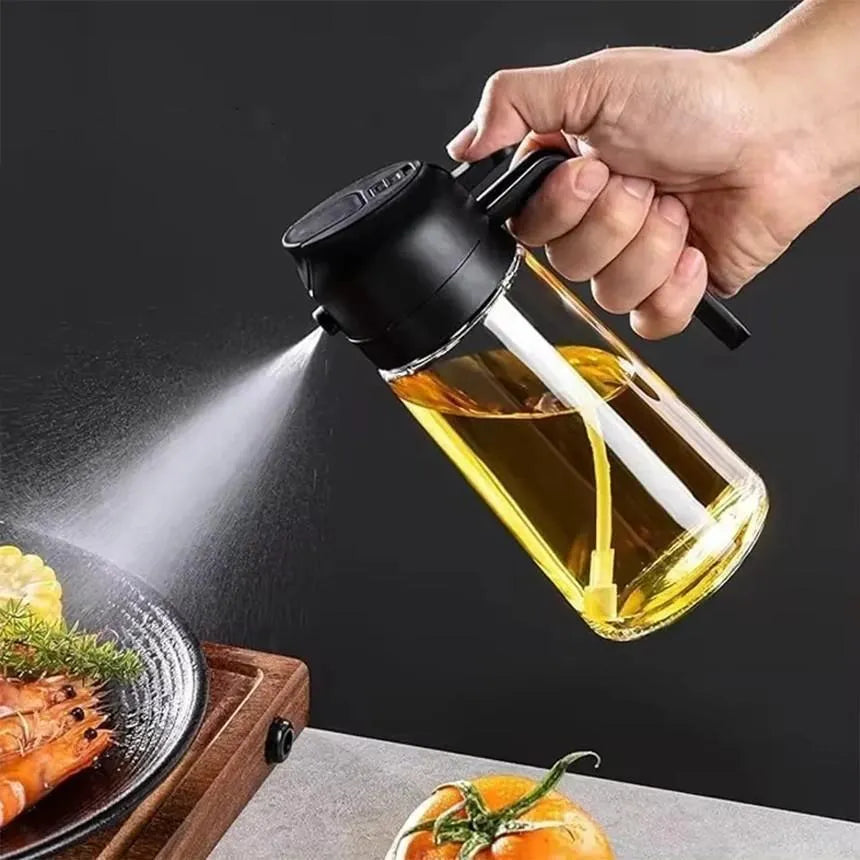 Premium Glass Oil Bottle 50ml Spray Leak Proof
