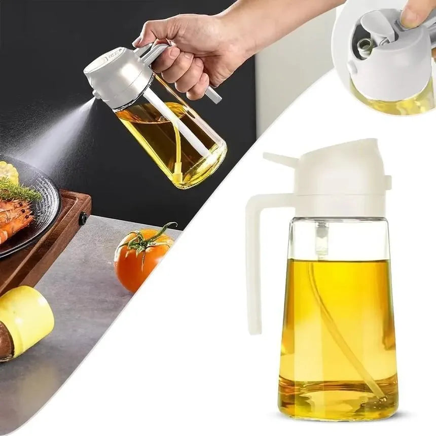 Premium Glass Oil Bottle 50ml Spray Leak Proof