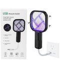 Portable Mini Mosquito Swatter   | USB Rechargeable Electric Bug Zapper with LED Night Light | Random color